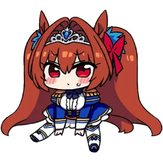 😳 anime, chibi, cute, cartoon, horse girl telegram sticker