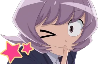 🤫 Komi Shouko Komi Can't Communicate Anime, Komi Can't Communicate, Komi Shouko, Guiño, Lindo, Manga, Estrellas telegram sticker