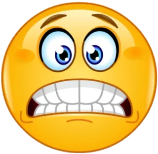😬 Emoji, asustado, ansioso, temeroso, nervioso telegram sticker