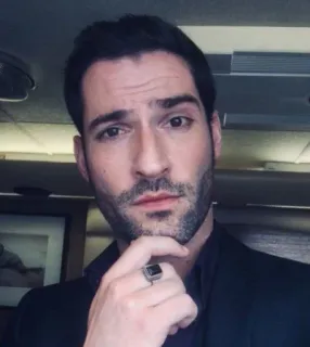 🤔 Lucifer Morningstar Lucifer Lucifer, Tom Ellis, TV series, Fantasy, Devil, Actor telegram sticker