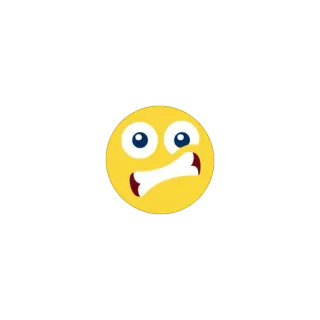 😬 emoji, face, yellow, expression telegram sticker