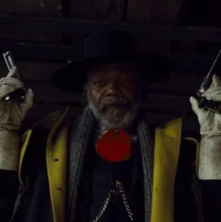 🎗 Marquis Warren The Hateful Eight samuel l. jackson, film, pistolety, nienawistna ósemka, western, broń telegram sticker