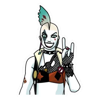 🤟 Harley Quinn harley quinn, dc comics, schurk, sticker, stripboek, antiheld telegram sticker