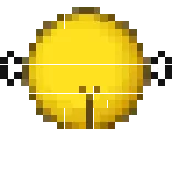 😡 колокольчик, желтый, пиксельный, пиксель арт, ошейник whatsapp sticker