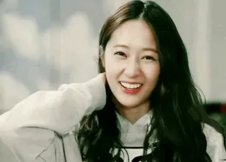 🗽 mulher, sorrindo, retrato, coreana, feliz, atriz telegram sticker