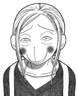😬 Manga, Anime, Faccia, Espressione, Divertente, Sorriso, Personaggio, Illustrazione telegram sticker