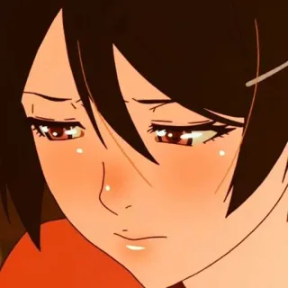 🎭 Anime, Płacz, Smutny, Dziewczyna, Łzy, Emocjonalny, Postać telegram sticker
