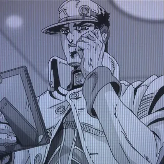 😣 Jotaro Kujo JoJo's Bizarre Adventure Jojo, Anime, Manga, Jotaro Kujo, Karakter telegram sticker