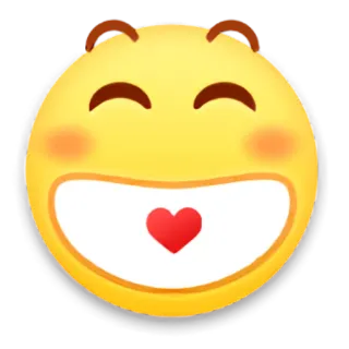 😄 Emoji, Uśmiech, Serce, Słodkie, Szczęśliwy telegram sticker