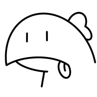 ☹️ dessin animé, personnage, minimaliste, dessin, drôle, bonhomme allumette whatsapp sticker