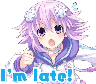😓 I'm late! Anime, Correndo, Pressa, Prazo, Desenho animado whatsapp sticker