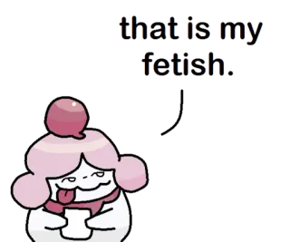 😏 that is my fetish. desenho animado, comida, doce, sobremesa telegram sticker