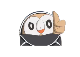 👍 Rowlet Pokemon pokemon, rowlet, cute, animal, owl telegram sticker