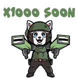 🤑 X1000 SOON Militär, Cartoon, Hund, Helm, Waffe telegram sticker