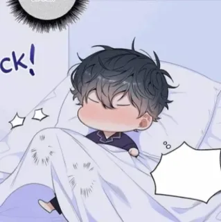 😅 Chibi, dormido, lindo, dibujos animados, kawaii, pijama telegram sticker