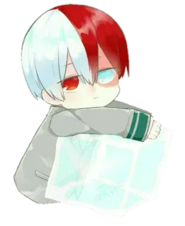 🧊 Shoto Todoroki My Hero Academia Anime, Manga, Postać, Słodkie, Fanart, Shoto Todoroki, My Hero Academia telegram sticker