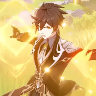 💰 Zhongli Genshin Impact Zhongli, Genshin Impact, Karakter, Video game, Anime telegram sticker