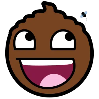💩 Emoji, Cacca, Felice, Sorriso, Cartoni animati, Marrone telegram sticker
