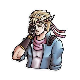 😐 Joseph Joestar JoJo's Bizarre Adventure โจเซฟ โจสตาร์, โจโจ้ ล่าข้ามศตวรรษ, อนิเมะ, มังงะ, ตัวละคร, เอามือกุมหน้า whatsapp sticker