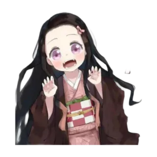 😈 Nezuko Kamado Demon Slayer Anime, Demon Slayer, Nezuko, Nezuko Kamado, Kawaii, Süß telegram sticker