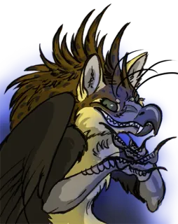 😈 Anthro, Furry, Créature, Monstre, Animal, Art numérique whatsapp sticker