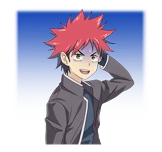 😰 Soma Yukihira Food Wars!: Shokugeki no Soma Anime, Nourriture, Cuisine, Soma, Yukihira, Food Wars, Shokugeki no Soma whatsapp sticker