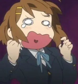 😱 Anime, Desenho animado, Emocional, Triste, Chorando, Personagem telegram sticker