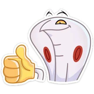 👍 卡通, 生物, 竖起大拇指, 积极, 友善, 批准, 同意 telegram sticker