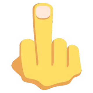 🖕 dedo do meio, gesto ofensivo, emoji, mão telegram sticker