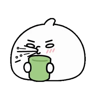 💦 carino, personaggio, bere, cartone animato, bevanda, animato telegram sticker