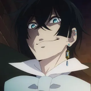 ♟ anime, man, black hair, character telegram sticker