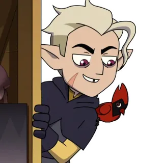 😏 Hunter The Owl House animado, dibujos animados, cazador, The Owl House, fantasía telegram sticker