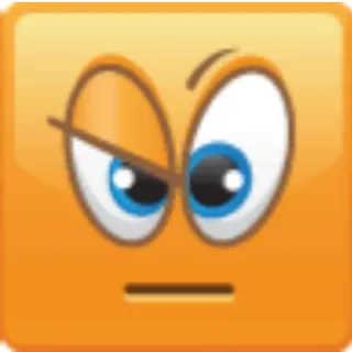 🤨 絵文字, 顔, 表情, 怒り, 迷惑, 漫画 telegram sticker