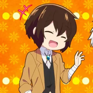 ☕️ аниме, мультфильм, стикер, чиби, персонаж, улыбающийся telegram sticker