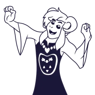 🙄 Asriel Dreemurr Undertale telegram sticker
