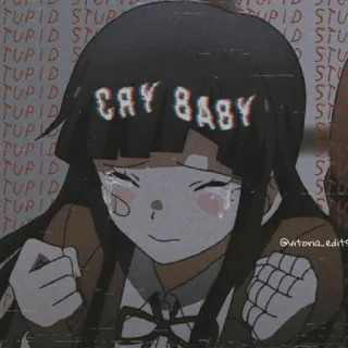 😀 CRY BABY アニメ, 女の子, 泣く, 涙, 悲しい, 赤ちゃん telegram sticker
