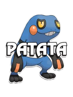 🤤 PATATA Frosch, Blau, Cartoon, Tier, Kartoffel whatsapp sticker