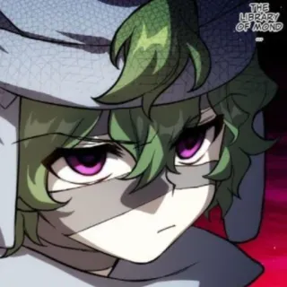 🌟 THE LIBRARY OF MOND Anime, Manga, Groen haar, Paarse ogen telegram sticker