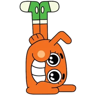 🙃 Darwin Watterson The Amazing World of Gumball dibujo animado, pez, naranja, gracioso, personaje whatsapp sticker