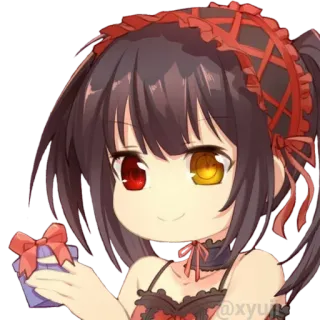 🎁 @xyun_ anime, ragazza, carina, regalo, kawaii telegram sticker