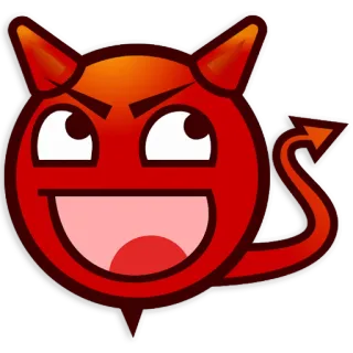 😈 diable, mal, démon, dessin animé whatsapp sticker