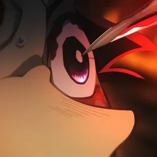 👁 anime, eye, closeup, red, glowing whatsapp sticker