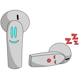 😃 наушники, спящий, технологии, мультфильм, наушники telegram sticker