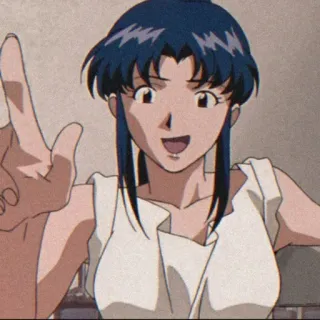 🦋 Misato Katsuragi Neon Genesis Evangelion misato, evangelion, anime, character telegram sticker