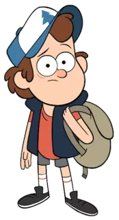 😕 Dipper Pines Gravity Falls Dessin animé, Dipper, Gravity Falls, Personnage telegram sticker