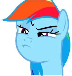 😒 Rainbow Dash My Little Pony rainbow dash, my little pony, cartoon, sticker, pony telegram sticker
