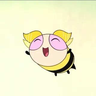 🐝 Bubbles The Powerpuff Girls Desenho animado, Fofo, Florzinha, As Meninas Superpoderosas, Voando, Abelha telegram sticker