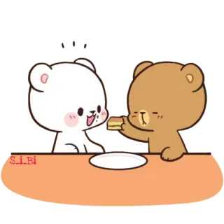 😍 S_i.Bi carino, orso, cartone animato, kawaii, animale telegram sticker