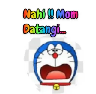 😩 Doraemon Nahi !! Mom Datangi... hoạt hình, Doraemon, anime, hài hước whatsapp sticker