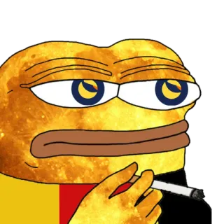 🚬 Pepe the Frog pepe, kikker, meme, roken, sigaret, internet cultuur telegram sticker